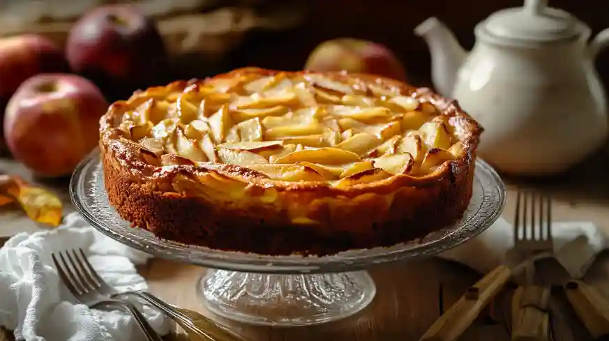 Apfelkuchen mit Vanillepudding: Perfekt gebacken und duftend serviert